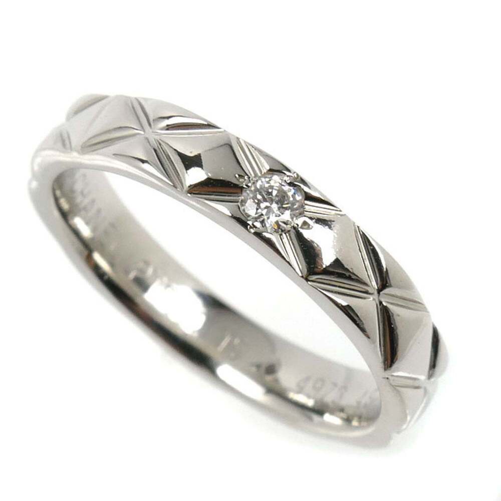 CHANEL Silver Diamond Ring